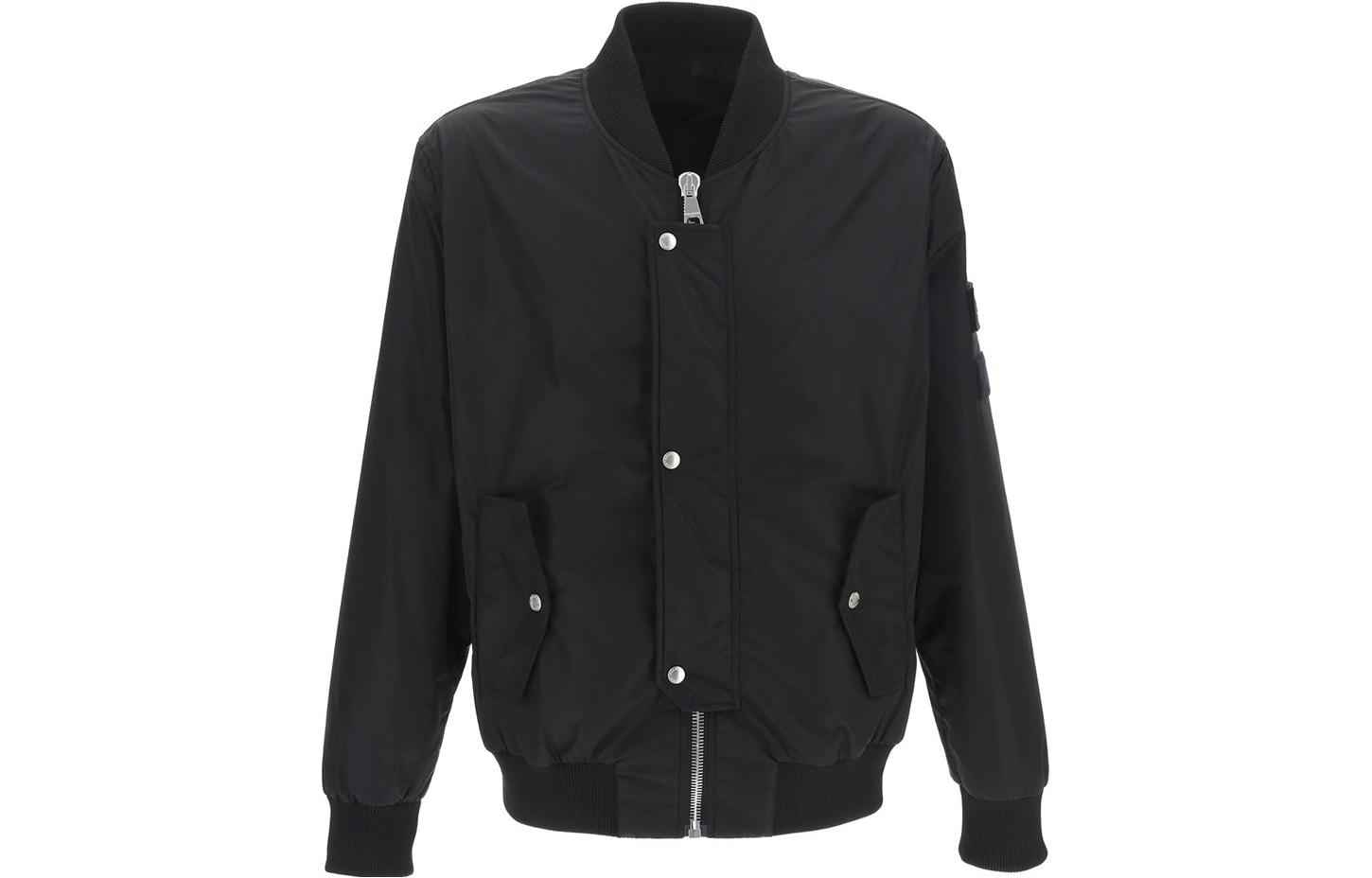 Balmain FW22 Solid Patch Bomber Jacket Black YH0TF280XB27-OPA