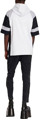 BALMAIN FW22 條紋Logo印花短袖連帽衫 白色 YH0JL015BB76SEM Shop BALMAIN FW22 條紋Logo印花短袖連帽衫 白色 YH0JL015BB76SEM