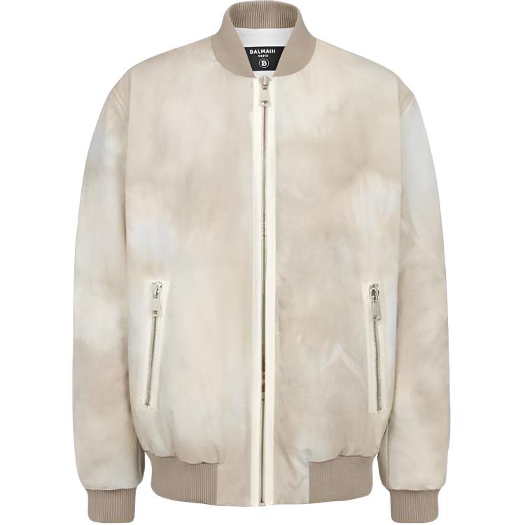Balmain FW22 Washed Gradient Zip Jacket White () AH1TF086CD05-GCC