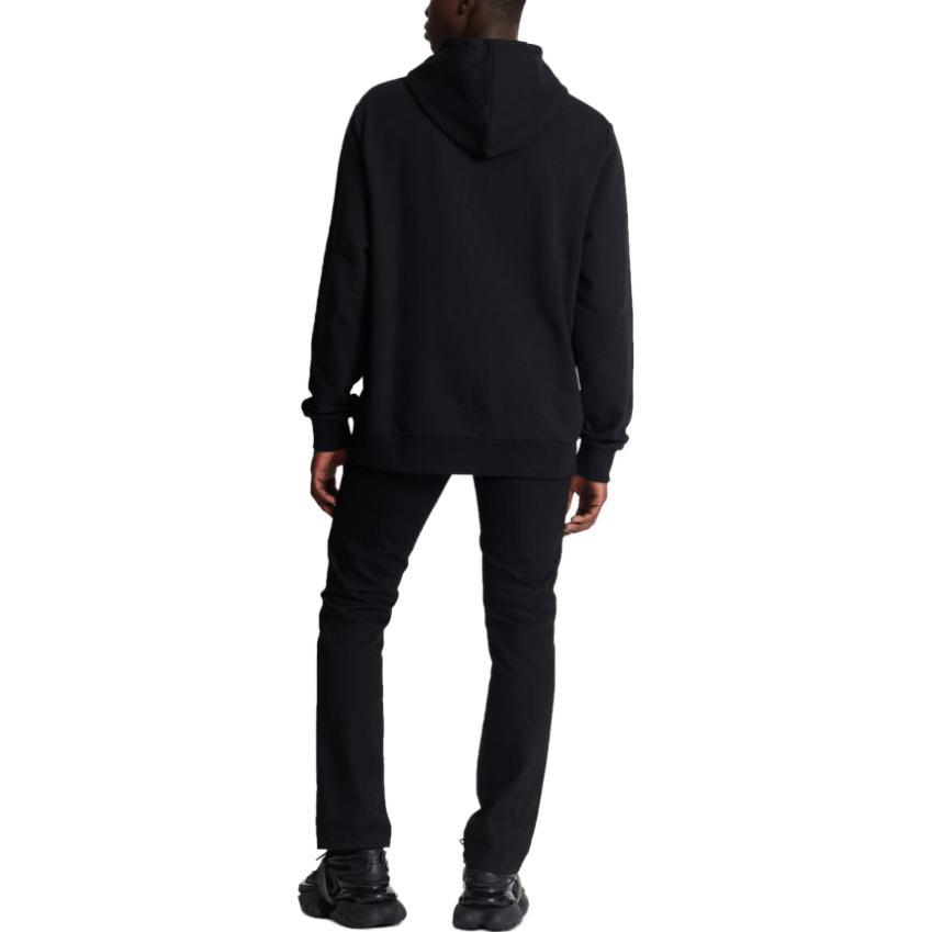Purchase BALMAIN FW23  Black Hoodie with Solid Logo Patch. BH0JT047-JB53-0PA
