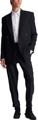 BALMAIN FW23 Blazer Hitam Logo Jacquard Solid Single-Breasted CH1SG030-WC54-0PA Lookbook BALMAIN FW23 Blazer Hitam Logo Jacquard Solid Single-Breasted CH1SG030-WC54-0PA