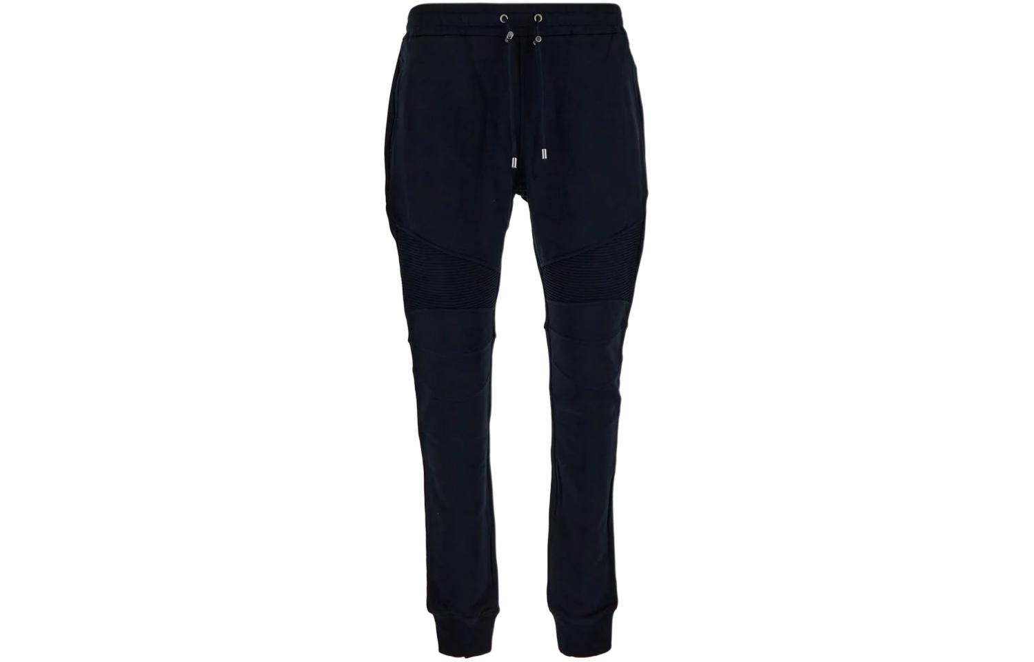 BALMAIN FW23  Solid Logo Knit Jogger Sweatpants in Deep Blue. CH1OB000-BB04-EAB 圖 2