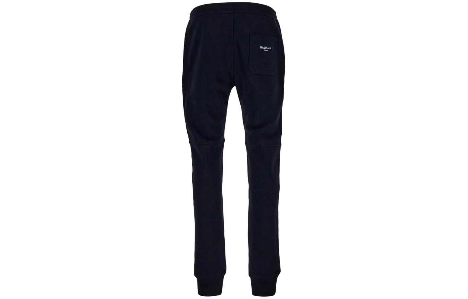 BALMAIN FW23  Solid Logo Knit Jogger Sweatpants in Deep Blue. CH1OB000-BB04-EAB 圖 3
