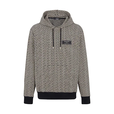 Balmain FW23 All-Over Logo Hoodie Black CH1JR002-JC97-GFE