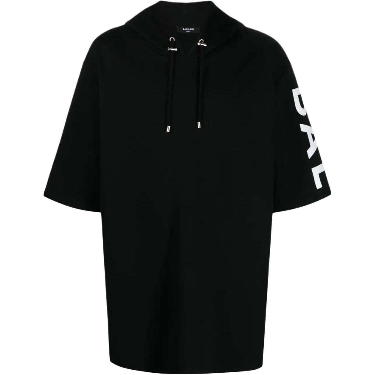 Balmain FW23 Black Casual Letter Logo Sweatshirt BH1JL000BB15-EAB