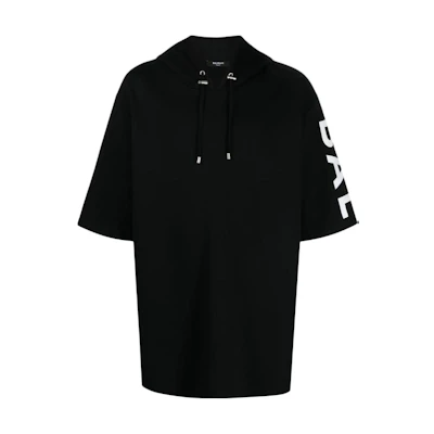 Balmain FW23 Black Casual Letter Logo Sweatshirt BH1JL000BB15-EAB