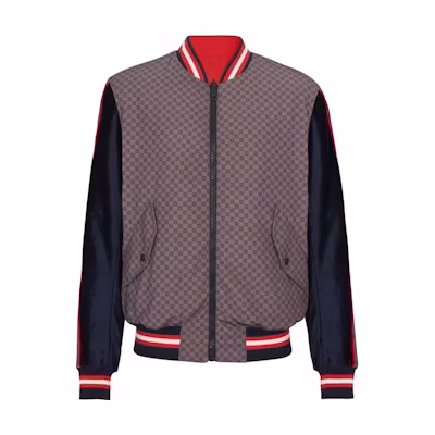 Balmain FW23 Colorblock Logo Print Bomber Jacket Multicolor BH0TF446-XH47-WGB