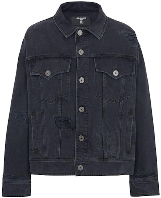 巴尔曼 FW23 黑色做旧牛仔夹克 外套 CH1TC300-DD95-0PC Order 巴尔曼 FW23 黑色做旧牛仔夹克 外套 CH1TC300-DD95-0PC