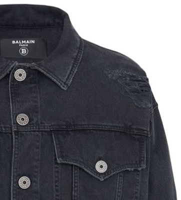 巴尔曼 FW23 黑色做旧牛仔夹克 外套 CH1TC300-DD95-0PC Sizing 巴尔曼 FW23 黑色做旧牛仔夹克 外套 CH1TC300-DD95-0PC