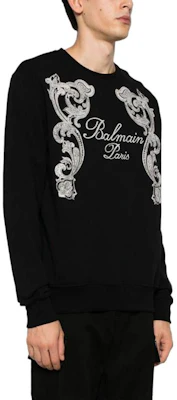 巴爾曼 FW23 圖案LOGO印花黑色長袖圓領衛衣 男款 CH1JQ040-GD30-EDK Purchase 巴爾曼 FW23 圖案LOGO印花黑色長袖圓領衛衣 男款 CH1JQ040-GD30-EDK