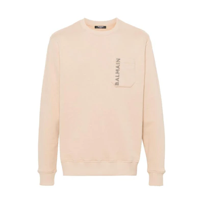 Balmain FW23 Letter Logo Oversized Sweatshirt Men’s Light Beige CH1JS105-BC61-GQQ