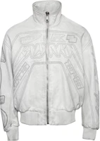 Balmain FW23 Letter Print Logo Bomber Jacket White YH0TF285-LB83-GKG Balmain FW23 Letter Print Logo Bomber Jacket White YH0TF285-LB83-GKG