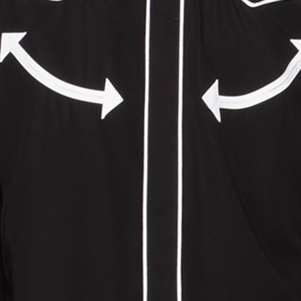 Details for BALMAIN FW24  Black Solid Single-Breasted Long-Sleeve Shirt. CH1HS305-VD44-EAB