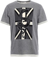 BALMAIN Graphic Printed Crewneck Short Sleeve T-Shirt Men Grey HP67217T-A7284-840 BALMAIN Graphic Printed Crewneck Short Sleeve T-Shirt Men Grey HP67217T-A7284-840