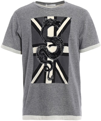 BALMAIN 그래픽 프린트 반팔 크루넥 티셔츠 남성 그레이 HP67217T-A7284-840 Buy BALMAIN 그래픽 프린트 반팔 크루넥 티셔츠 남성 그레이 HP67217T-A7284-840