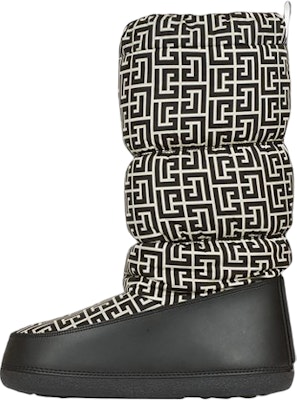 Balmain High-Top Quilted Nylon and Leather 'Ivory Black' WM4TA287TNMLGFE Buy Balmain High-Top Quilted Nylon and Leather 'Ivory Black' WM4TA287TNMLGFE