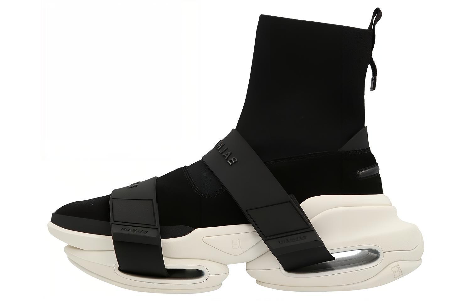 Balmain High-Top Slip-On 'Black White' XM1VH229TKUDEAB
