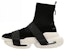 Balmain Kasut Tinggi Slip-On 'Hitam Putih' XM1VH229TKUDEAB