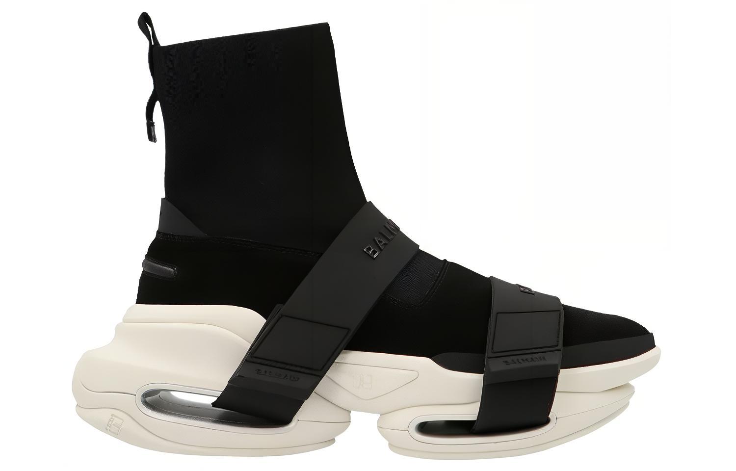 Order Balmain Slip-On Alta ''Nero Bianco'' XM1VH229TKUDEAB
