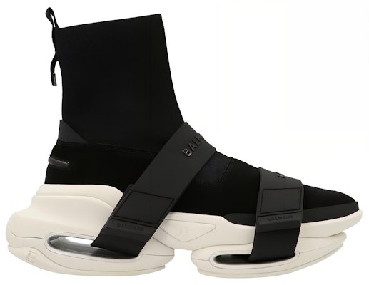 Balmain High-Top Slip-On 'Black White' XM1VH229TKUDEAB Order Balmain High-Top Slip-On 'Black White' XM1VH229TKUDEAB