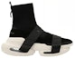 Order Balmain Kasut Tinggi Slip-On 'Hitam Putih' XM1VH229TKUDEAB