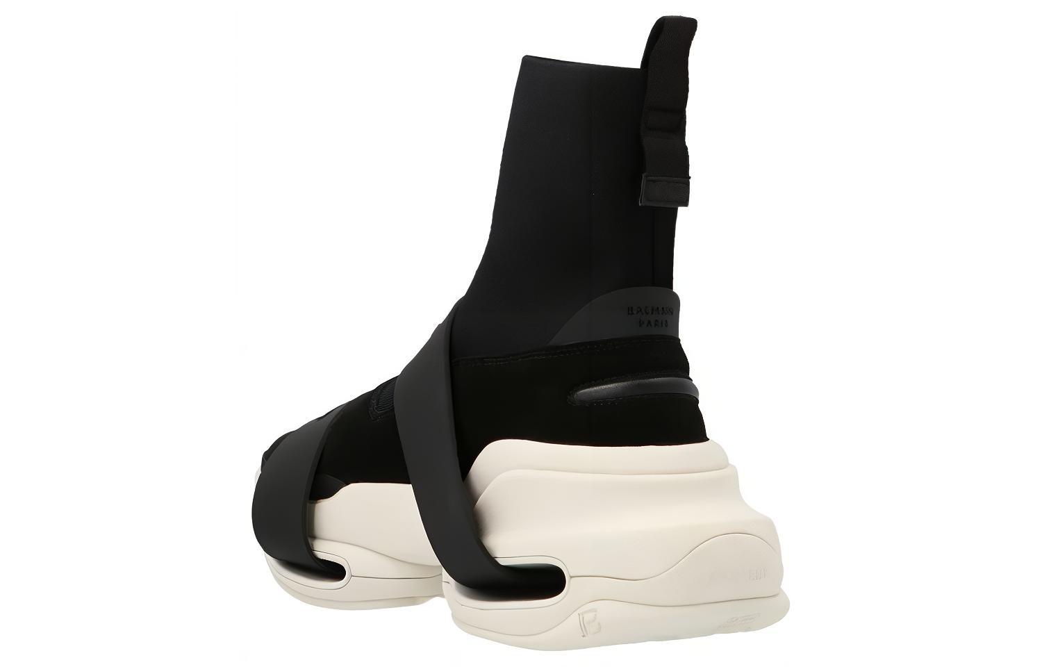 Lookbook Balmain Slip-On Alta ''Nero Bianco'' XM1VH229TKUDEAB