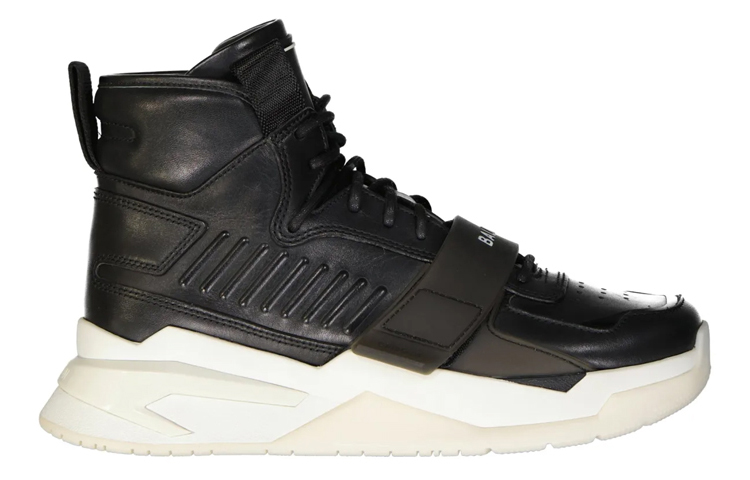 Order Balmain High-Top Sneaker 'Black Leather Logo' UM1C230CTW0PA