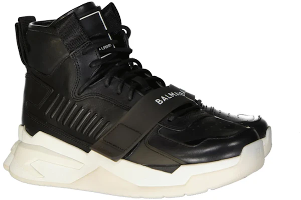 Balmain High-Top Sneaker 'Black Leather Logo' UM1C230CTW0PA Lookbook Balmain High-Top Sneaker 'Black Leather Logo' UM1C230CTW0PA