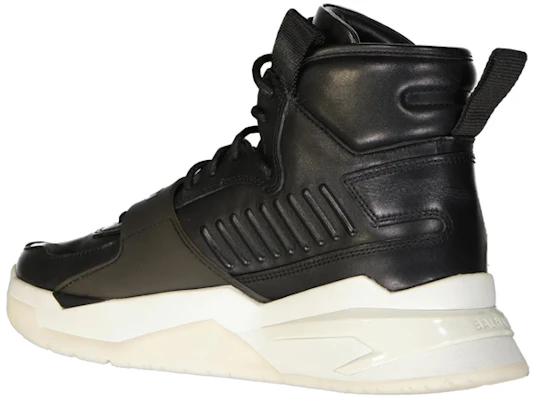 Balmain High-Top Sneaker 'Black Leather Logo' UM1C230CTW0PA Shop Balmain High-Top Sneaker 'Black Leather Logo' UM1C230CTW0PA