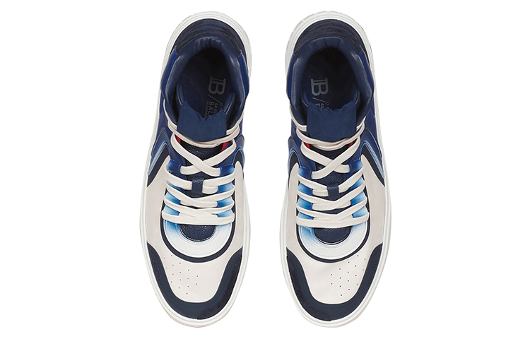 Balmain High-Top Sneaker 'Blue and White' 圖 3