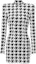Order BALMAIN 千鳥格紋修身長袖連衣裙 黑色 SS22 YF1R8162JD45EAB