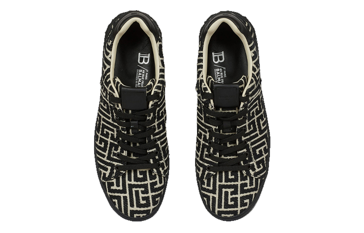 Balmain Knit Sneakers 'Black Logo Jacquard' 圖 3