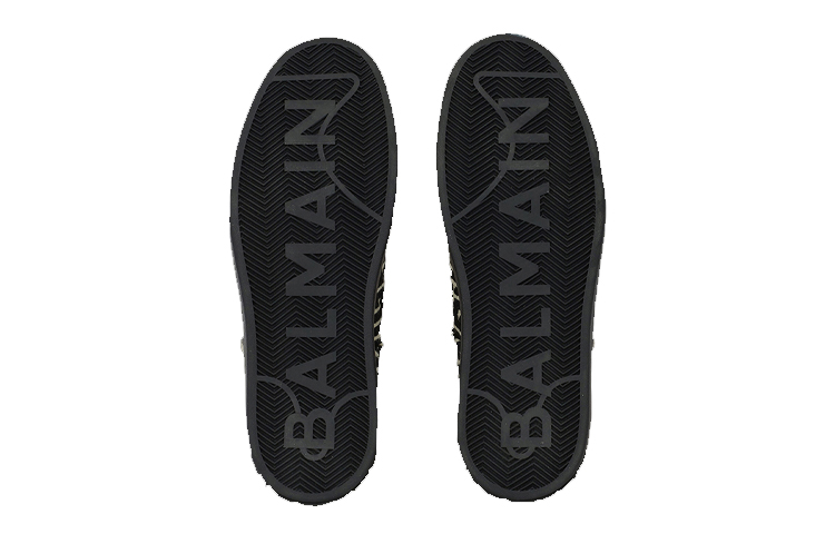 Balmain Knit Sneakers 'Black Logo Jacquard' 圖 4
