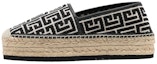 Buy Balmain Kulit 'Logo Jacquard Platform Espadrille Hitam' AM1UG320TJMA
