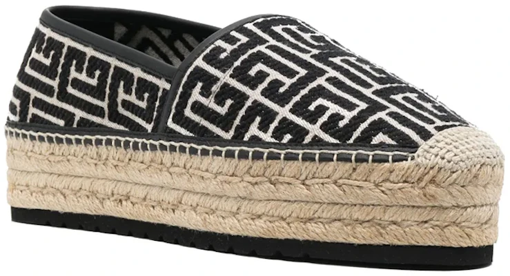 バルマン ロゴ ジャカード 厚底 エスパドリーユ (Balmain Logo Jacquard Atsude Espadrille) AM1UG320TJMA Order バルマン ロゴ ジャカード 厚底 エスパドリーユ (Balmain Logo Jacquard Atsude Espadrille) AM1UG320TJMA