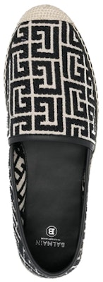 Balmain Leather 'Black Logo Jacquard Platform Espadrille' AM1UG320TJMA Lookbook Balmain Leather 'Black Logo Jacquard Platform Espadrille' AM1UG320TJMA