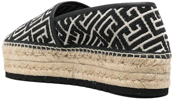Shop 巴爾曼BALMAIN 皮革 字母繡花 厚底 麻布底鞋 男款 黑色