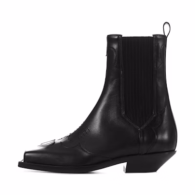 Balmain Leather Ankle Boots 'Black Shock-Absorbent Wrap'