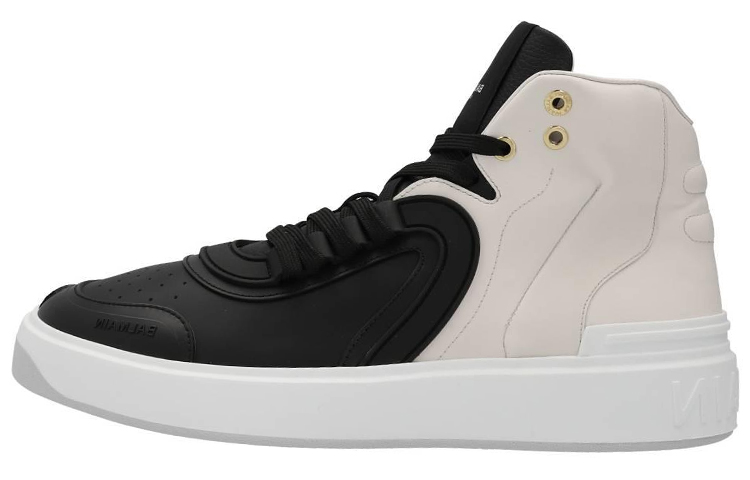 Balmain Leather Lace-Up 'Black White' XM0VG293LCLDGAB