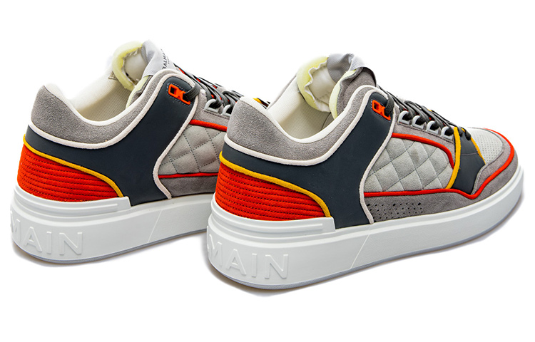 Balmain Leather Low-Top 'Grey' 圖 3