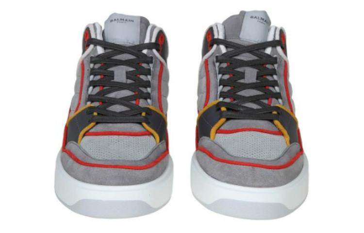 Balmain Leather Low-Top 'Grey' 圖 5