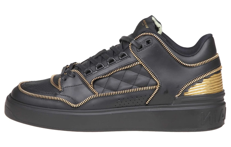 Balmain Leather Low-Top Lace-Up 'Black Fashion' AM1VI304LRTZEAD