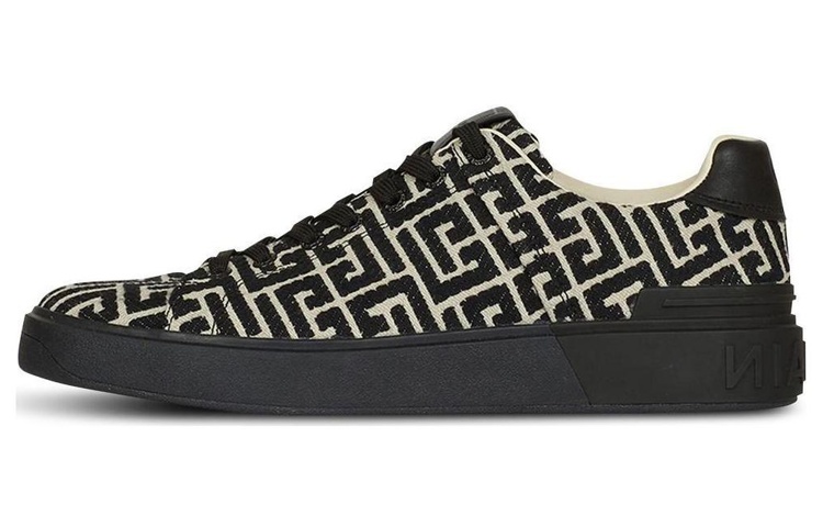 Balmain Leather Low-Top 'Black Lace-Up' AM1VI288TJCMEDK