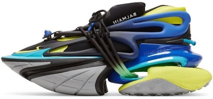 Balmain Leather Pointed Toe Lace-Up Low Top 'Blue Black' BM0VJ309KNMBSHC Balmain Leather Pointed Toe Lace-Up Low Top 'Blue Black' BM0VJ309KNMBSHC