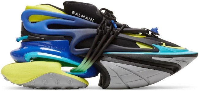 Balmain Kulit Hujung Runcing Rendah Bertali 'Biru Hitam' BM0VJ309KNMBSHC Order Balmain Kulit Hujung Runcing Rendah Bertali 'Biru Hitam' BM0VJ309KNMBSHC