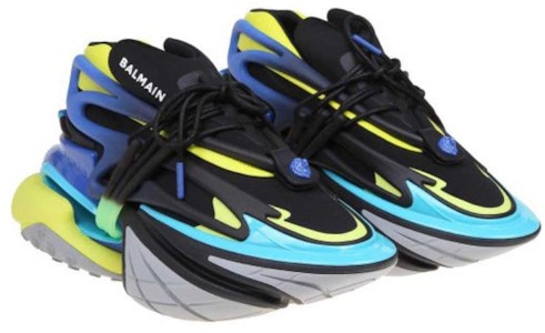 Balmain Kulit Hujung Runcing Rendah Bertali 'Biru Hitam' BM0VJ309KNMBSHC Lookbook Balmain Kulit Hujung Runcing Rendah Bertali 'Biru Hitam' BM0VJ309KNMBSHC