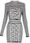 Buy Balmain Gaun Mini Leher Tinggi Slim Fit Lengan Panjang Corak Huruf Pelbagai Warna BF1R8018-KE98-GGD