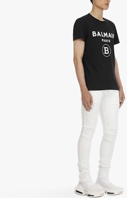 BALMAIN 黑色字母印花圓領T恤 VH1EF000-B029-0PA Sizing BALMAIN 黑色字母印花圓領T恤 VH1EF000-B029-0PA