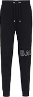 BALMAIN Letter Print Knit Jogger Pants Drawstring Black CH1OB235-BC22-EBP BALMAIN Letter Print Knit Jogger Pants Drawstring Black CH1OB235-BC22-EBP
