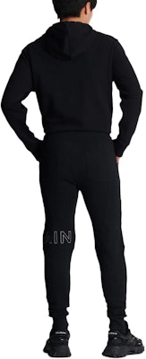 발망 레터 프린트 니트 조거 팬츠 드로스트링 블랙 CH1OB235-BC22-EBP Shop 발망 레터 프린트 니트 조거 팬츠 드로스트링 블랙 CH1OB235-BC22-EBP